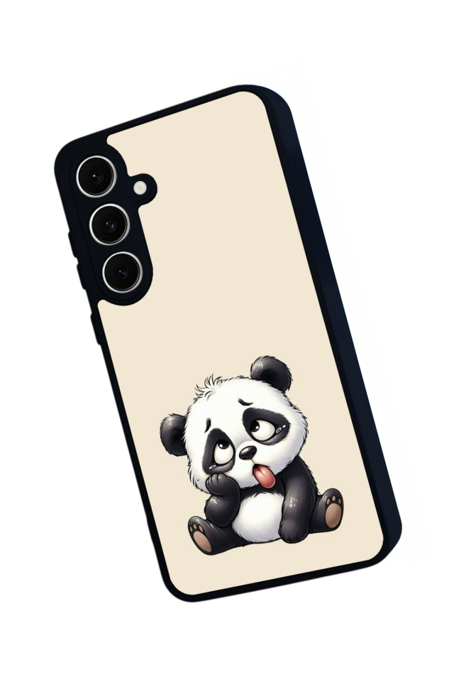 Samsung Galaxy S24 FE Uyumlu Panda Tasarımlı Glossy Premium Kılıf
