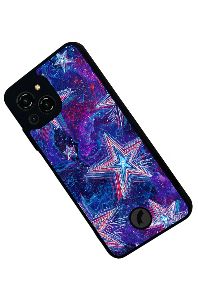 Reeder S23 Pro Max Uyumlu Retro Yildizlar Tasarımlı Glossy Premium Kılıf
