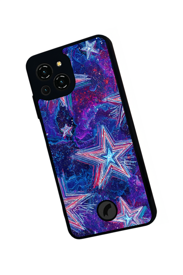 Reeder S23 Pro Max Uyumlu Retro Yildizlar Tasarımlı Glossy Premium Kılıf