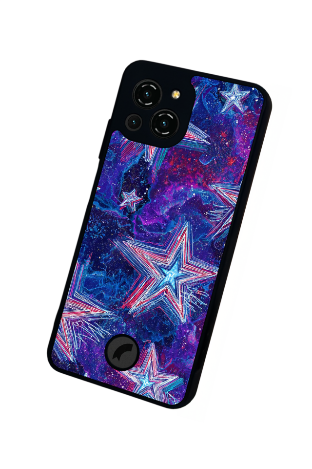 Reeder S23 Pro Max Uyumlu Retro Yildizlar Tasarımlı Glossy Premium Kılıf