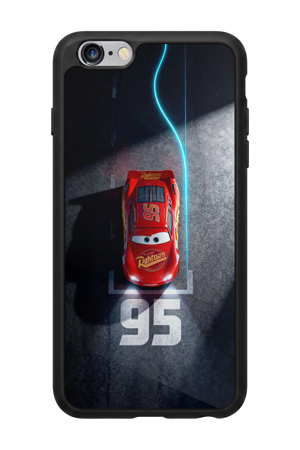 iPhone 6s Plus Uyumlu Şimsek McQueen Tasarımlı Glossy Premium Kılıf