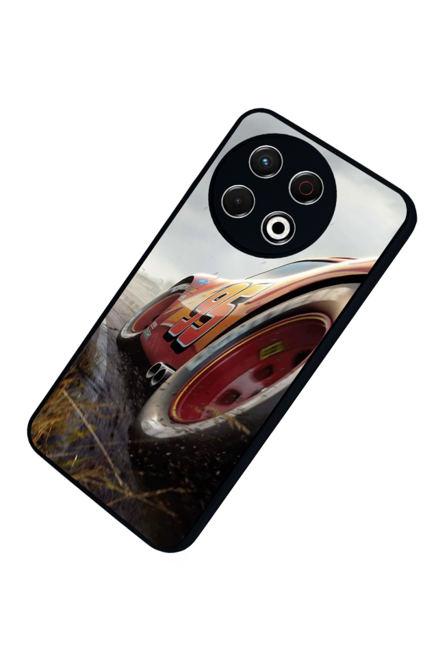 Tecno Spark 30 Pro Uyumlu Şimsek McQueen Tasarımlı Glossy Premium Kılıf