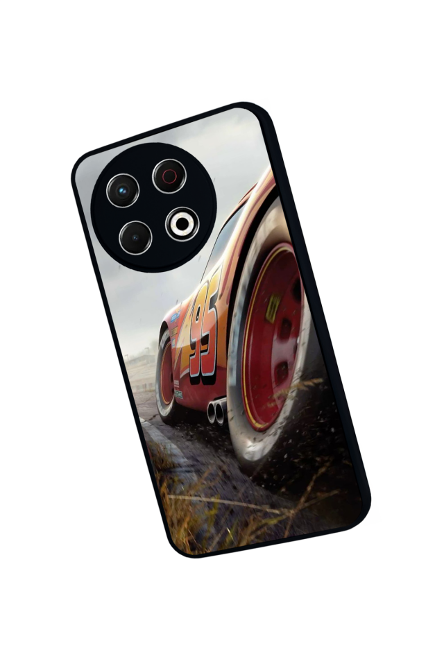 Tecno Spark 30 Pro Uyumlu Şimsek McQueen Tasarımlı Glossy Premium Kılıf