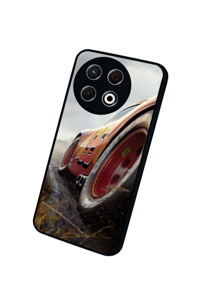 Tecno Spark 30 Pro Uyumlu Şimsek McQueen Tasarımlı Glossy Premium Kılıf