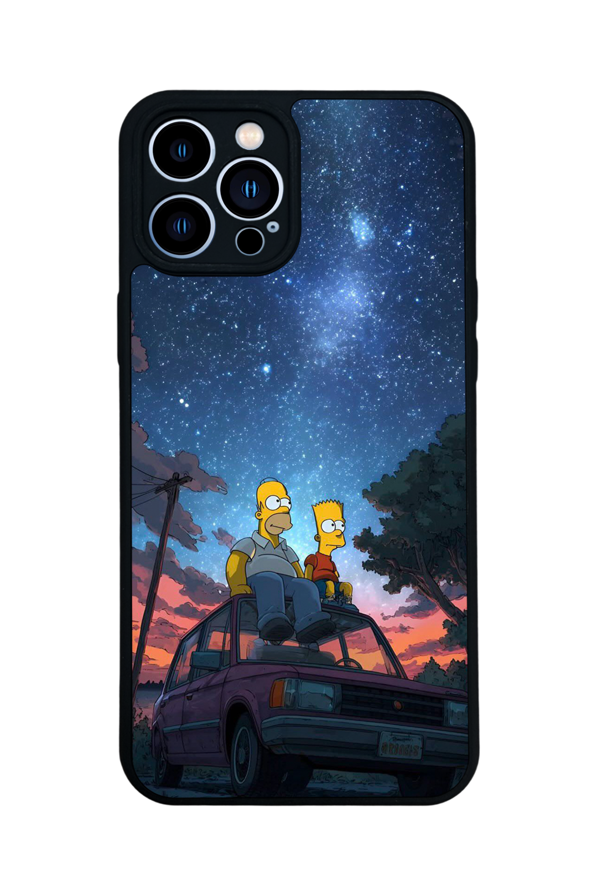 iPhone 13 Pro Max Uyumlu The Simpsons Tasarımlı Glossy Premium Kılıf