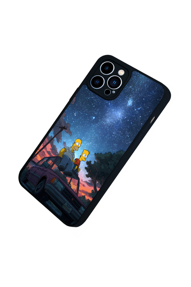 iPhone 13 Pro Max Uyumlu The Simpsons Tasarımlı Glossy Premium Kılıf