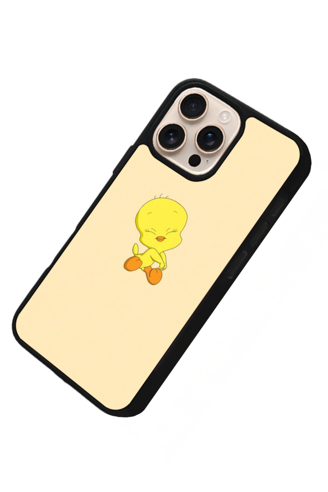 iPhone 14 Pro Uyumlu Tweety Tasarımlı Glossy Premium Kılıf
