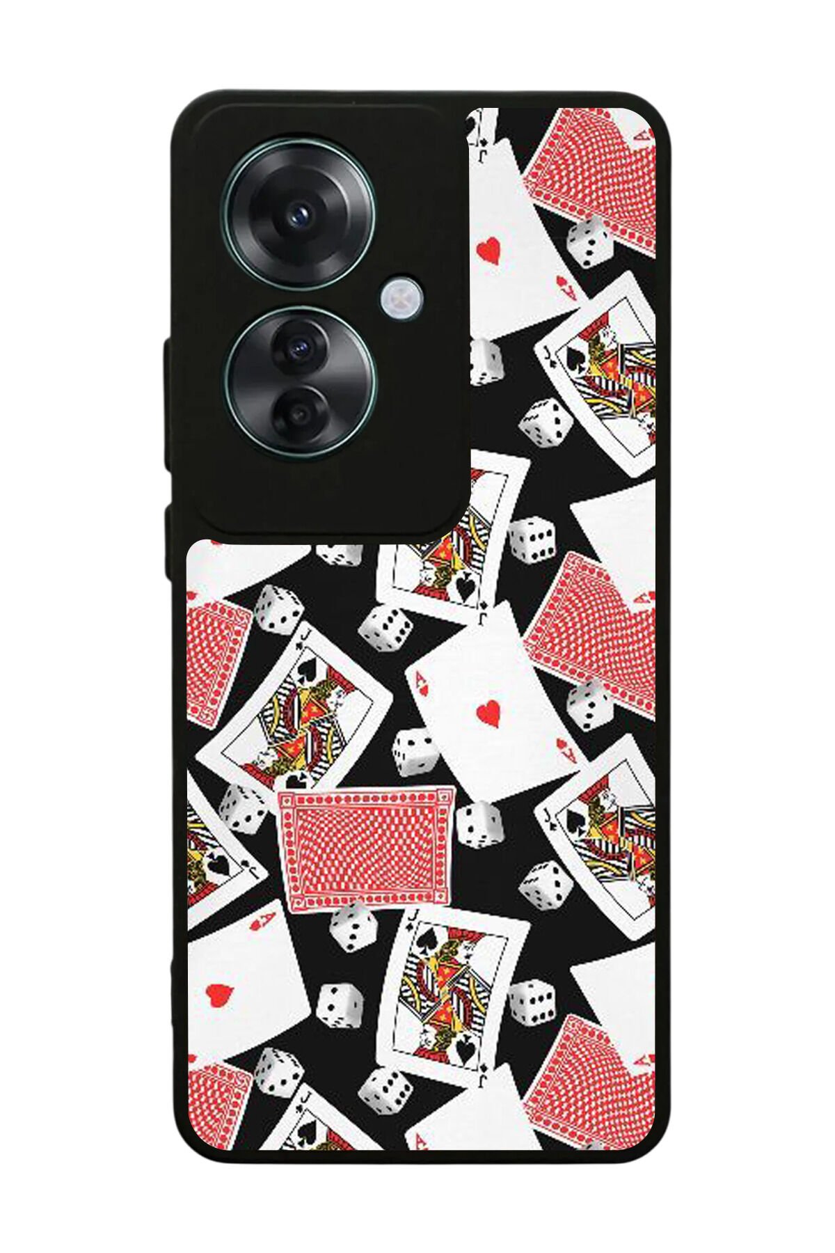 Oppo Reno 11F Uyumlu Kart Tasarımlı Glossy Premium Kılıf