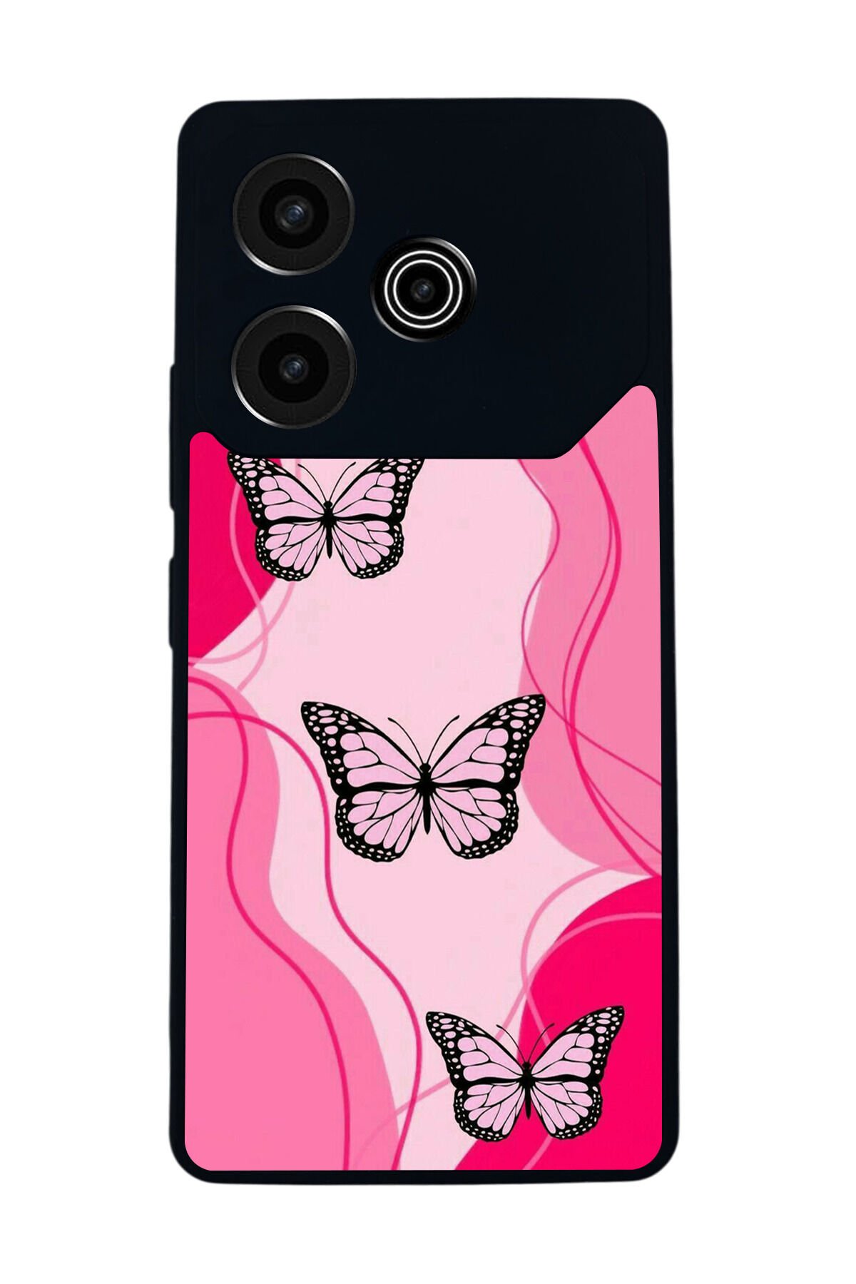 Tecno Pova 6 Uyumlu Kelebek Tasarımlı Glossy Premium Kılıf