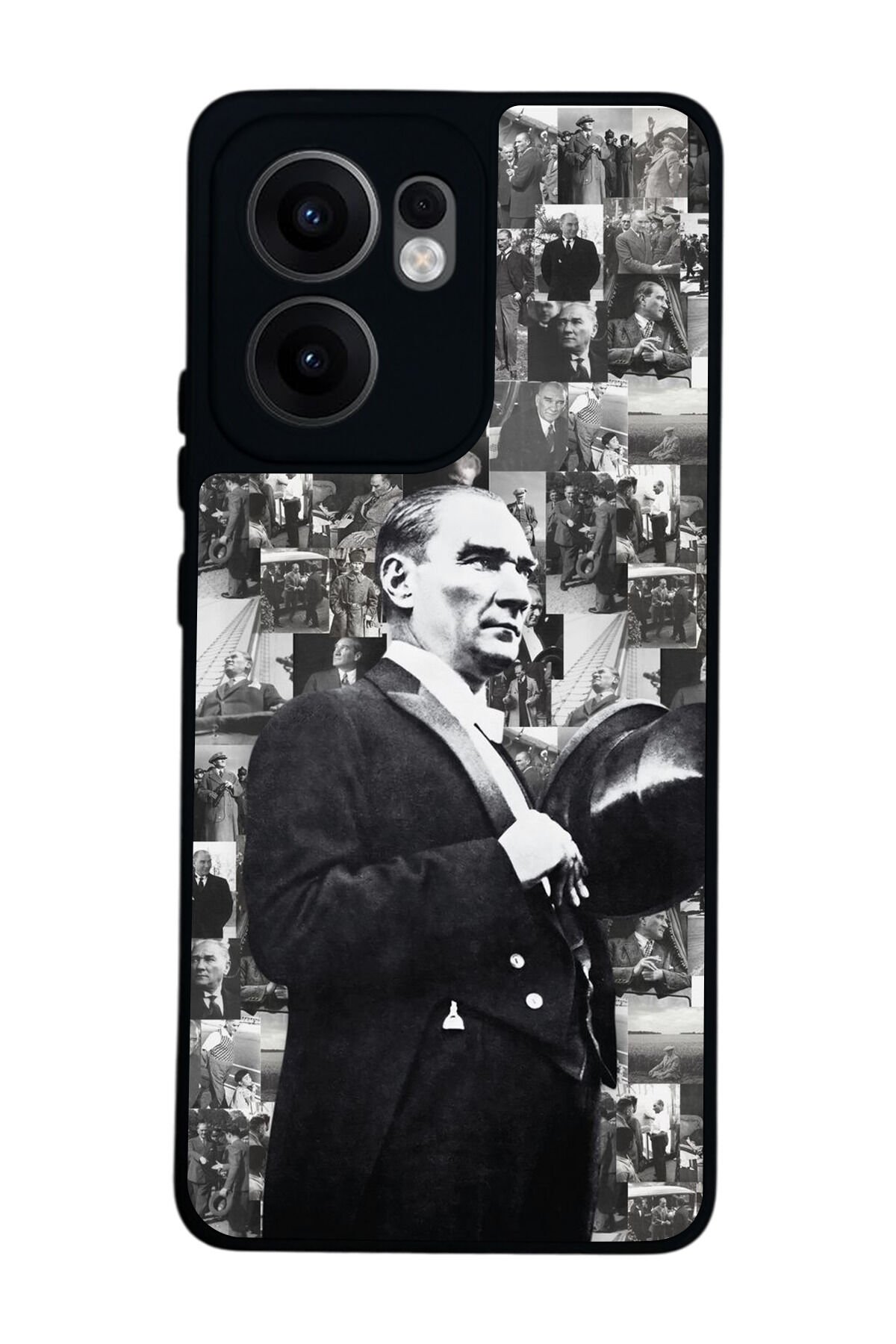 Oppo Reno 13F Uyumlu Mustafa Kemal Ataturk Tasarımlı Glossy Premium Kılıf