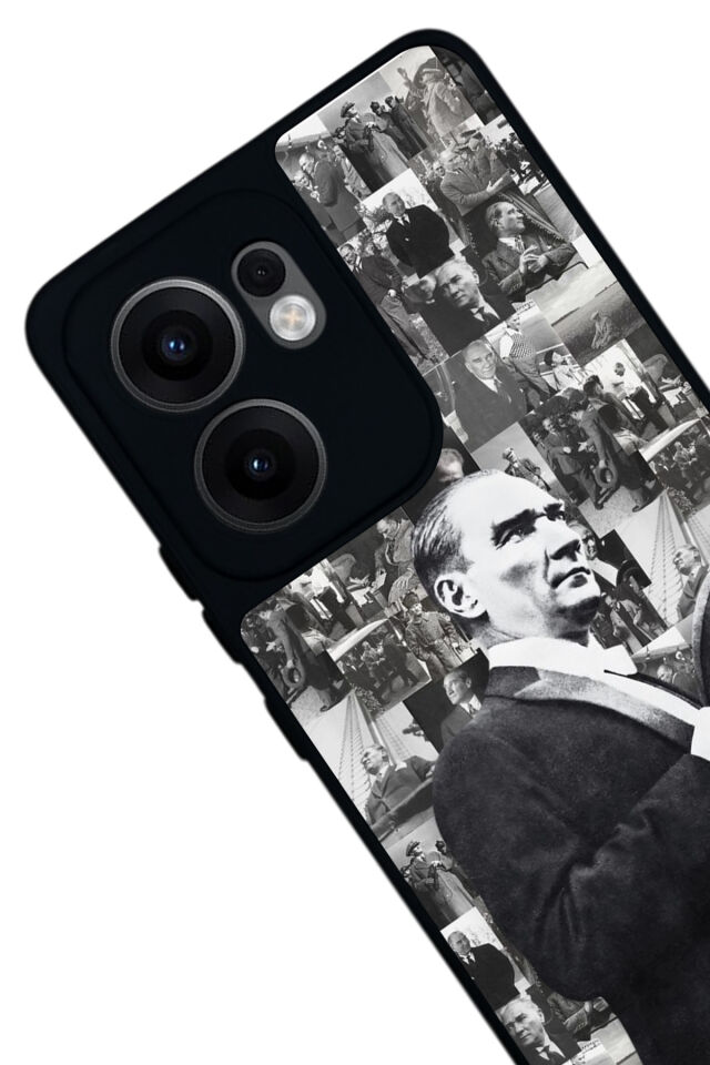 Oppo Reno 13F Uyumlu Mustafa Kemal Ataturk Tasarımlı Glossy Premium Kılıf