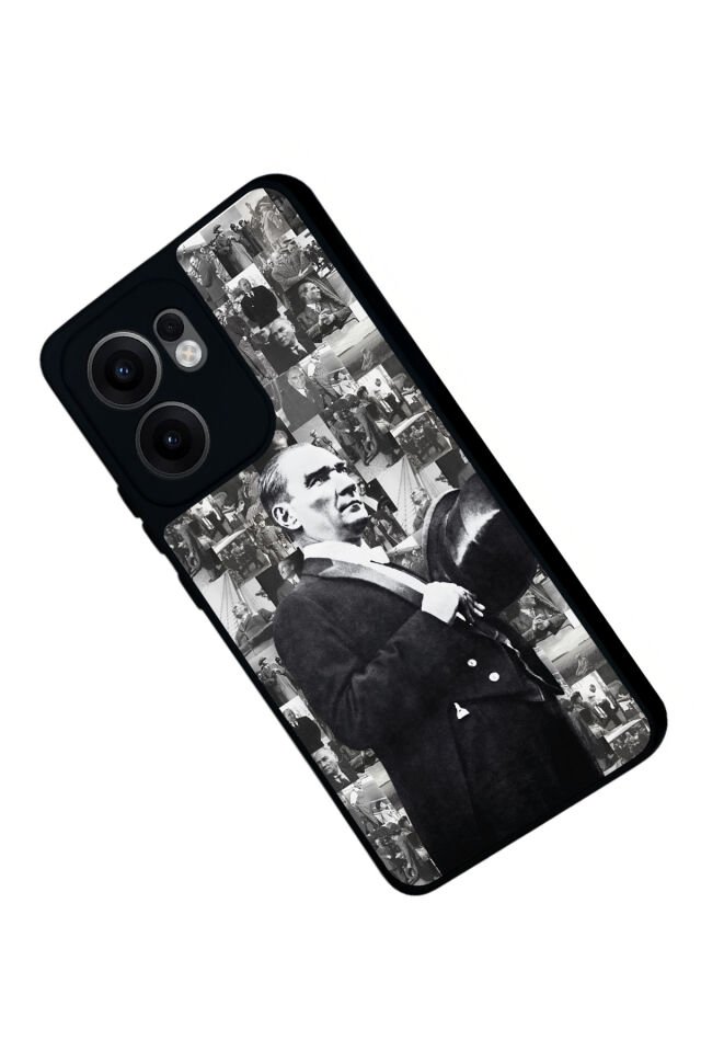 Oppo Reno 13F Uyumlu Mustafa Kemal Ataturk Tasarımlı Glossy Premium Kılıf