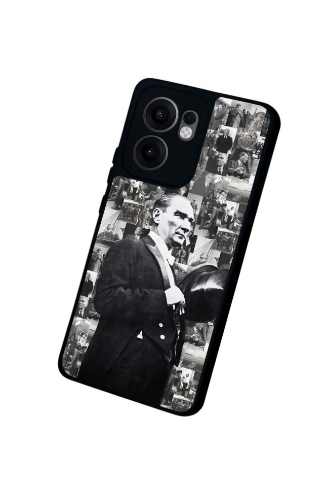 Oppo Reno 13F Uyumlu Mustafa Kemal Ataturk Tasarımlı Glossy Premium Kılıf