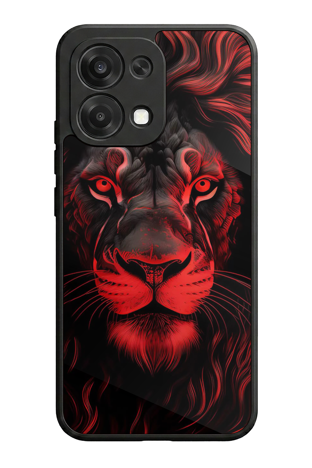 Oppo A6 Pro Uyumlu Aslan Tasarımlı Glossy Premium Kılıf