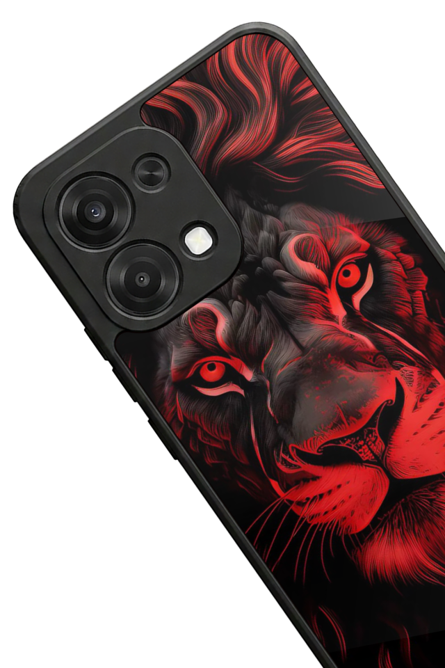 Oppo A6 Pro Uyumlu Aslan Tasarımlı Glossy Premium Kılıf