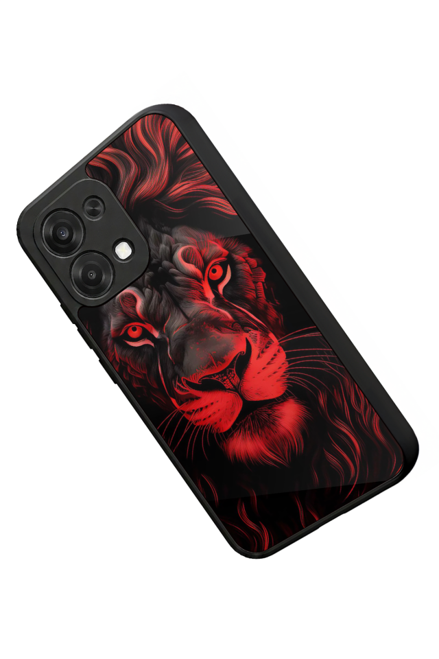 Oppo A6 Pro Uyumlu Aslan Tasarımlı Glossy Premium Kılıf