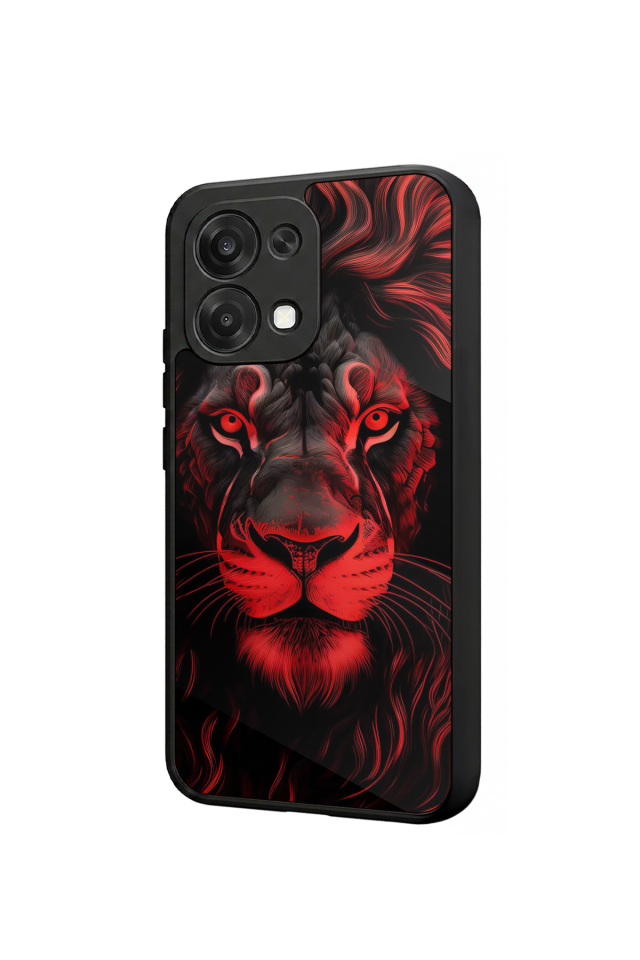 Oppo A6 Pro Uyumlu Aslan Tasarımlı Glossy Premium Kılıf