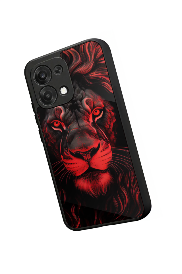 Oppo A6 Pro Uyumlu Aslan Tasarımlı Glossy Premium Kılıf