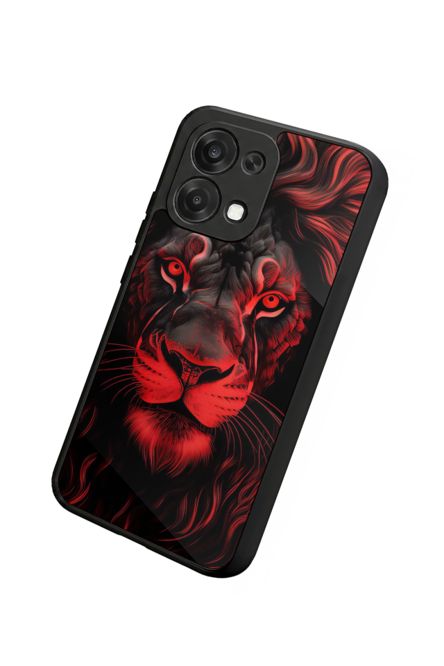 Oppo A6 Pro Uyumlu Aslan Tasarımlı Glossy Premium Kılıf