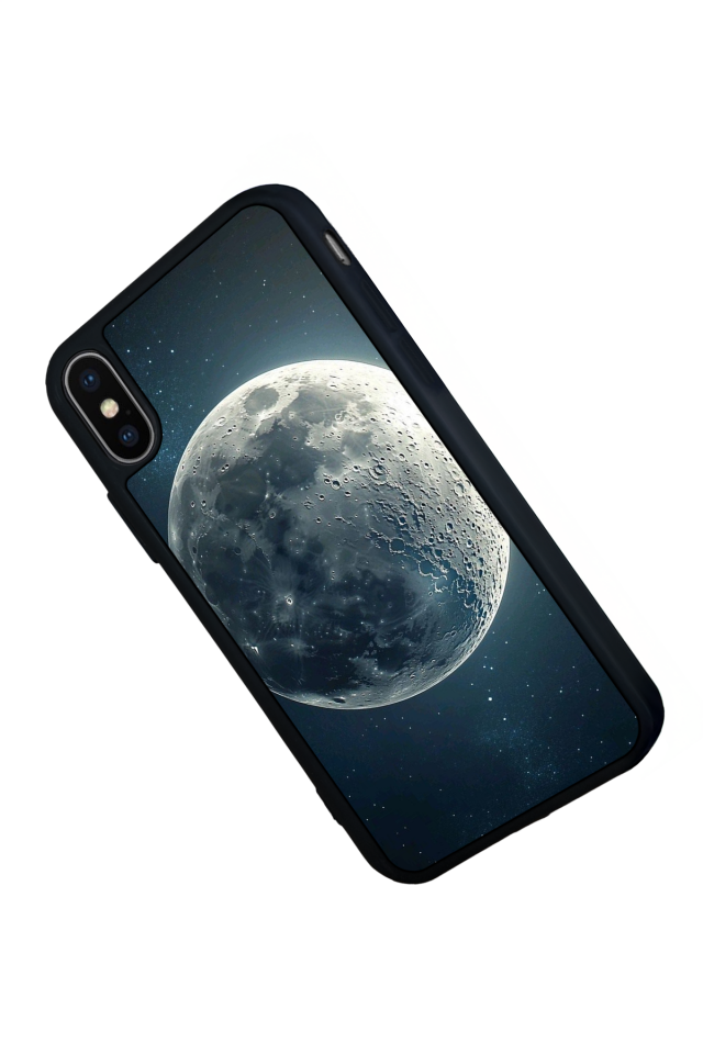 iPhone XS Max Uyumlu Ay Tasarımlı Glossy Premium Kılıf