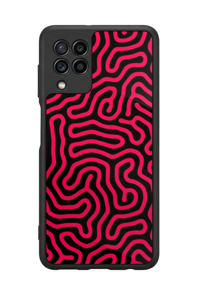 Samsung Galaxy M32 Uyumlu Çizgi Sanatı Tasarımlı Glossy Premium Kılıf