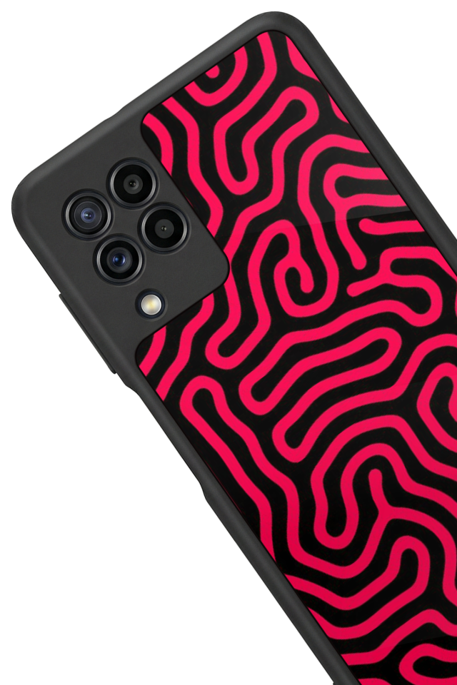 Samsung Galaxy M32 Uyumlu Çizgi Sanatı Tasarımlı Glossy Premium Kılıf