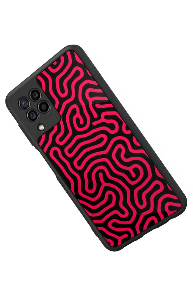 Samsung Galaxy M32 Uyumlu Çizgi Sanatı Tasarımlı Glossy Premium Kılıf