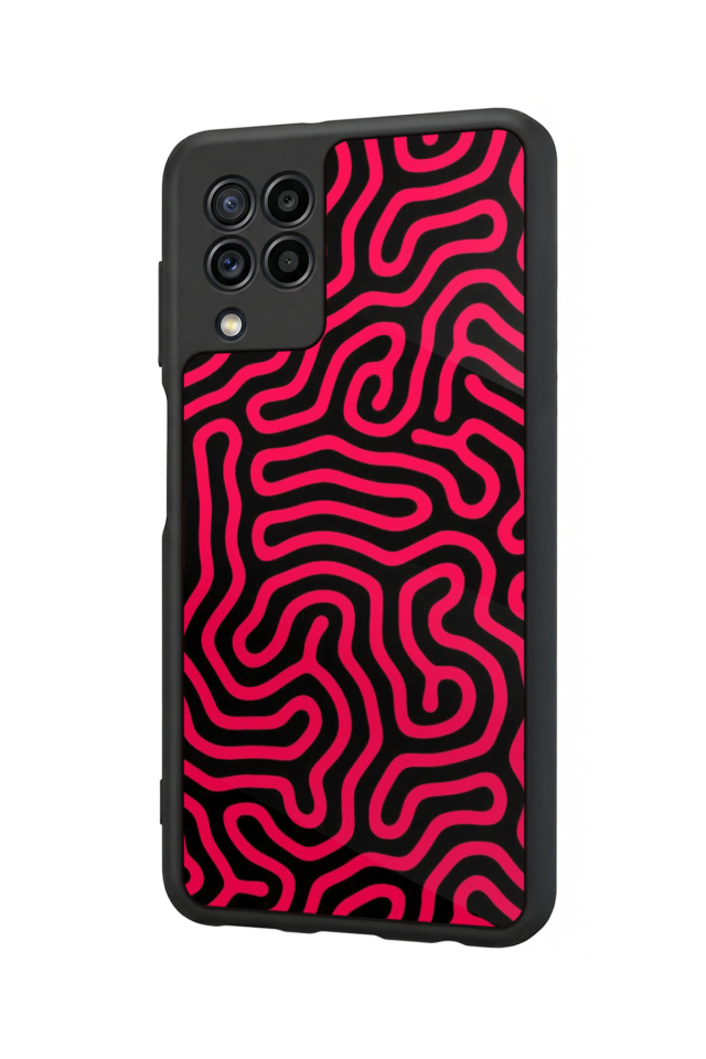 Samsung Galaxy M32 Uyumlu Çizgi Sanatı Tasarımlı Glossy Premium Kılıf