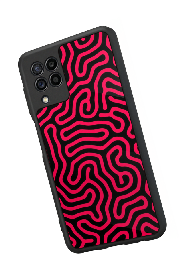 Samsung Galaxy M32 Uyumlu Çizgi Sanatı Tasarımlı Glossy Premium Kılıf