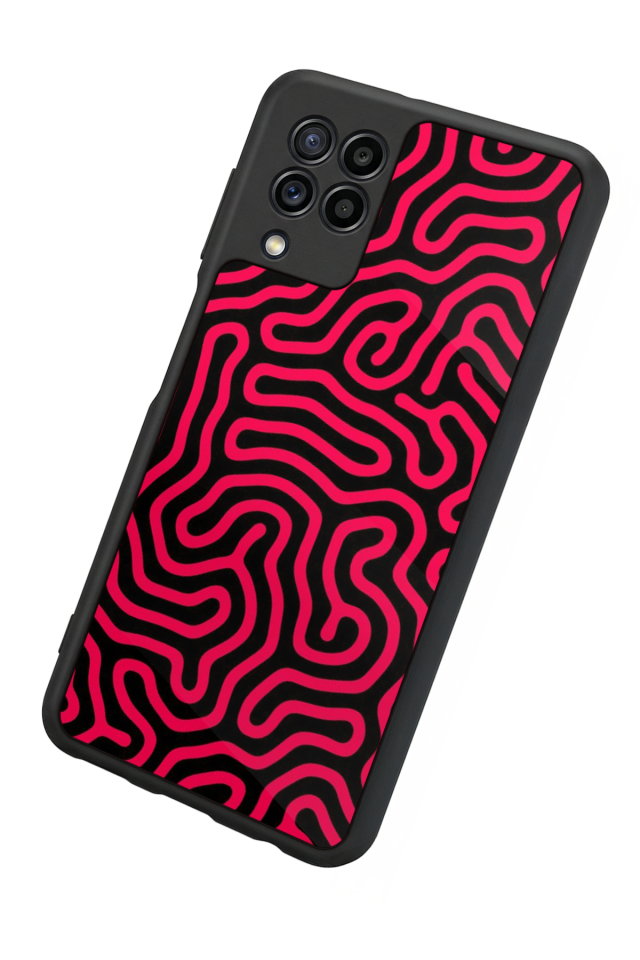 Samsung Galaxy M32 Uyumlu Çizgi Sanatı Tasarımlı Glossy Premium Kılıf