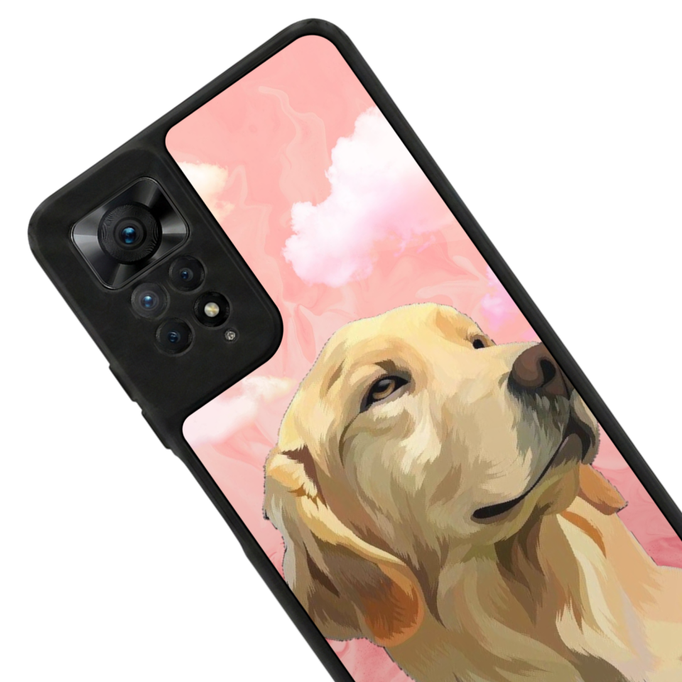 Xiaomi Redmi Note 11 Pro Uyumlu Golden Kopek Tasarımlı Glossy Premium Kılıf