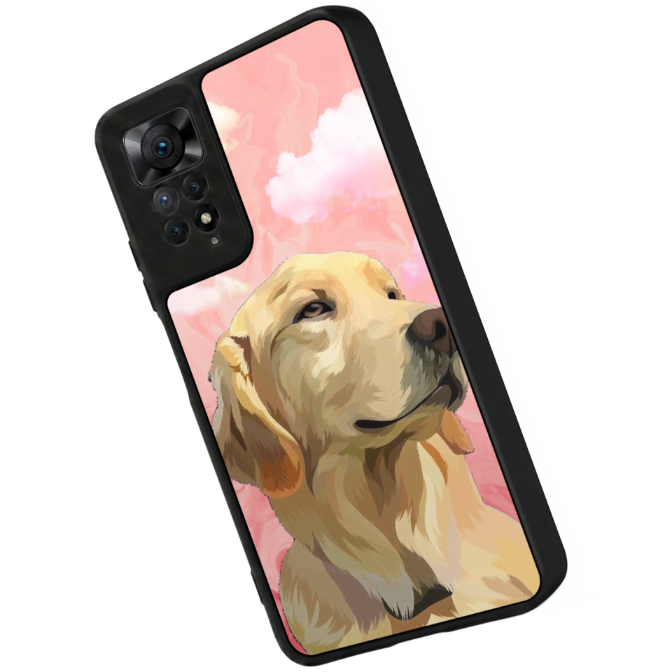 Xiaomi Redmi Note 11 Pro Uyumlu Golden Kopek Tasarımlı Glossy Premium Kılıf