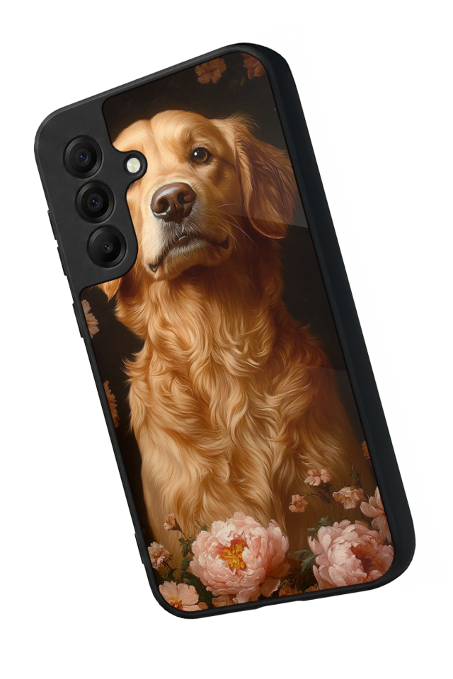 Samsung Galaxy A17 Uyumlu Golden Kopek Tasarımlı Glossy Premium Kılıf