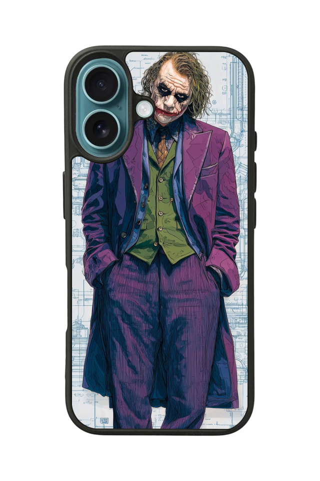 iPhone 16 Plus Uyumlu Joker Tasarımlı Glossy Premium Kılıf