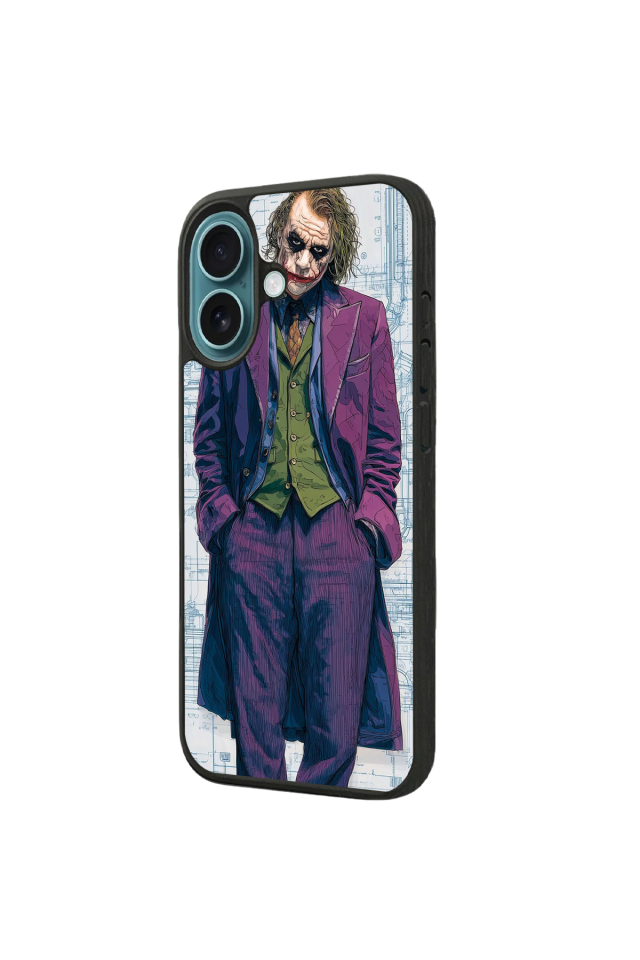iPhone 16 Plus Uyumlu Joker Tasarımlı Glossy Premium Kılıf