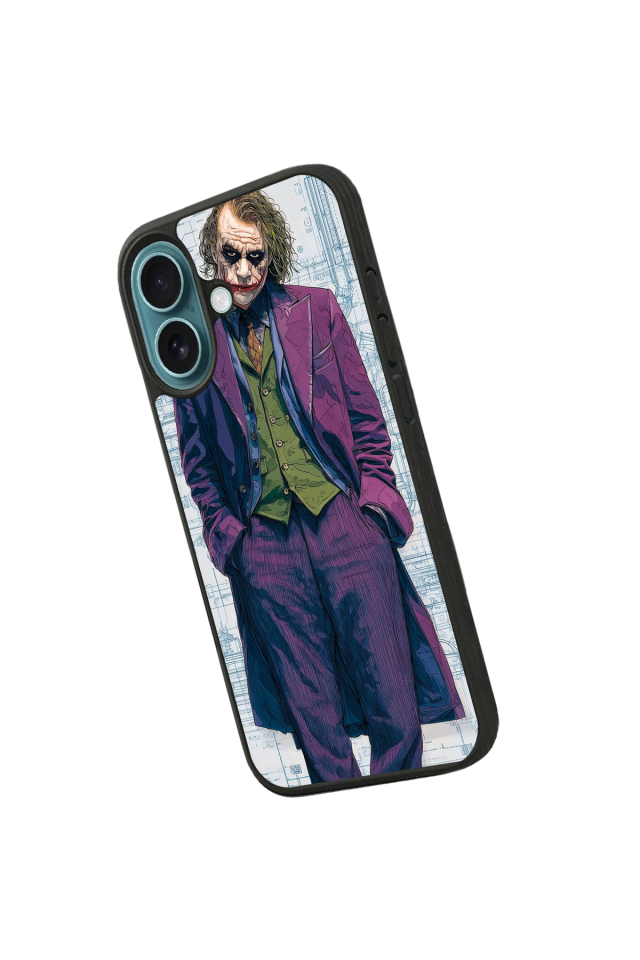 iPhone 16 Plus Uyumlu Joker Tasarımlı Glossy Premium Kılıf