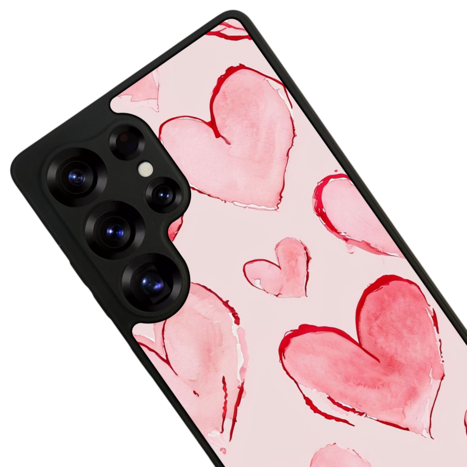 Samsung Galaxy S25 Ultra Uyumlu Kalp Love Tasarımlı Glossy Premium Kılıf