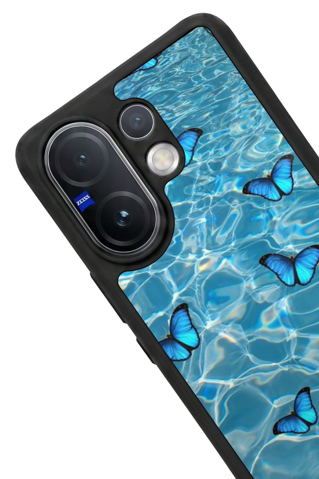 Vivo V60 Uyumlu Kelebek Tasarımlı Glossy Premium Kılıf