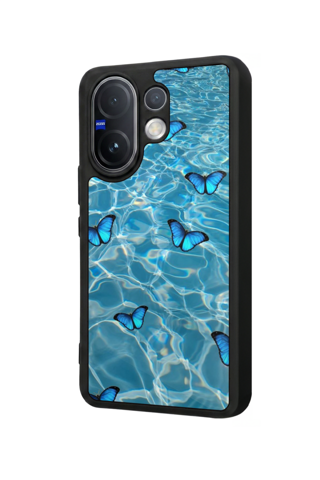 Vivo V60 Uyumlu Kelebek Tasarımlı Glossy Premium Kılıf