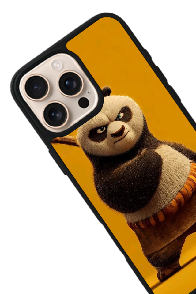 iPhone 15 Pro Max Uyumlu Kung Fu Panda Tasarımlı Glossy Premium Kılıf
