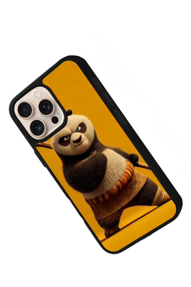 iPhone 15 Pro Max Uyumlu Kung Fu Panda Tasarımlı Glossy Premium Kılıf