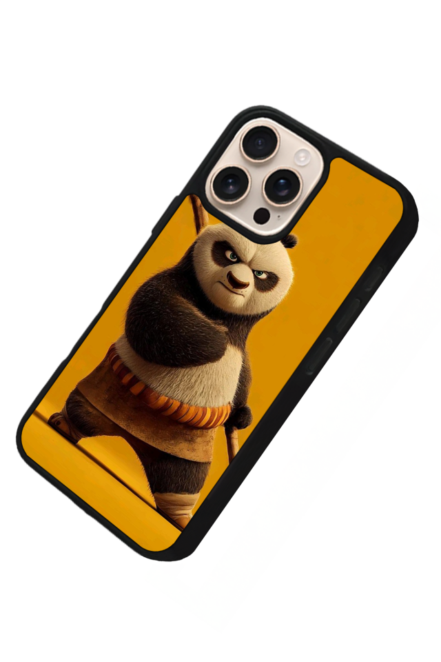 iPhone 15 Pro Max Uyumlu Kung Fu Panda Tasarımlı Glossy Premium Kılıf