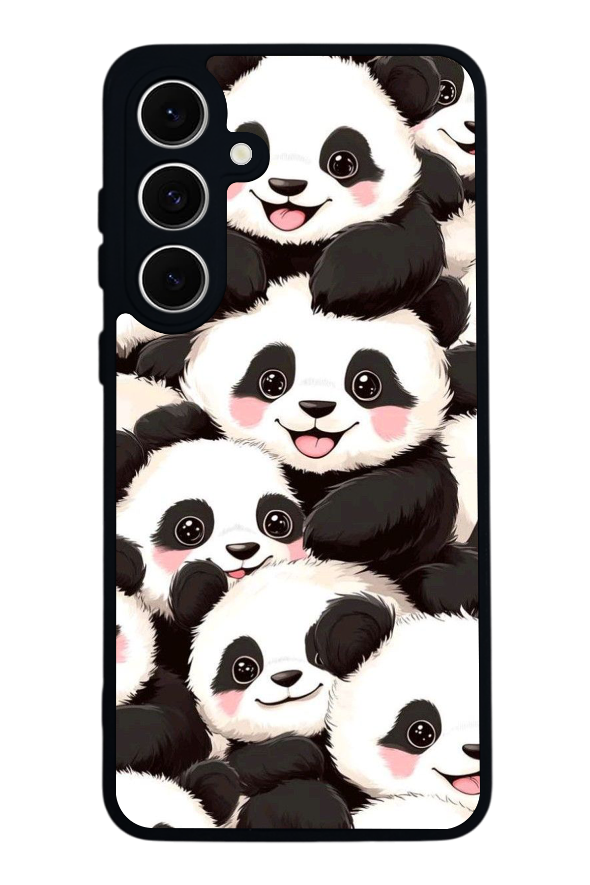 Samsung Galaxy S24 FE Uyumlu Panda Tasarımlı Glossy Premium Kılıf