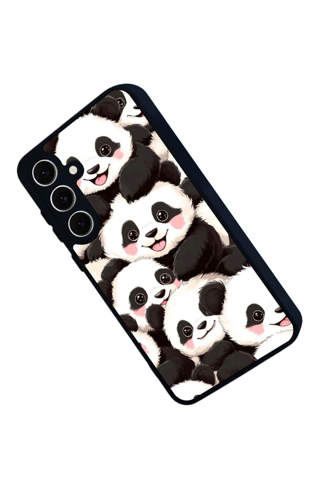 Samsung Galaxy S24 FE Uyumlu Panda Tasarımlı Glossy Premium Kılıf