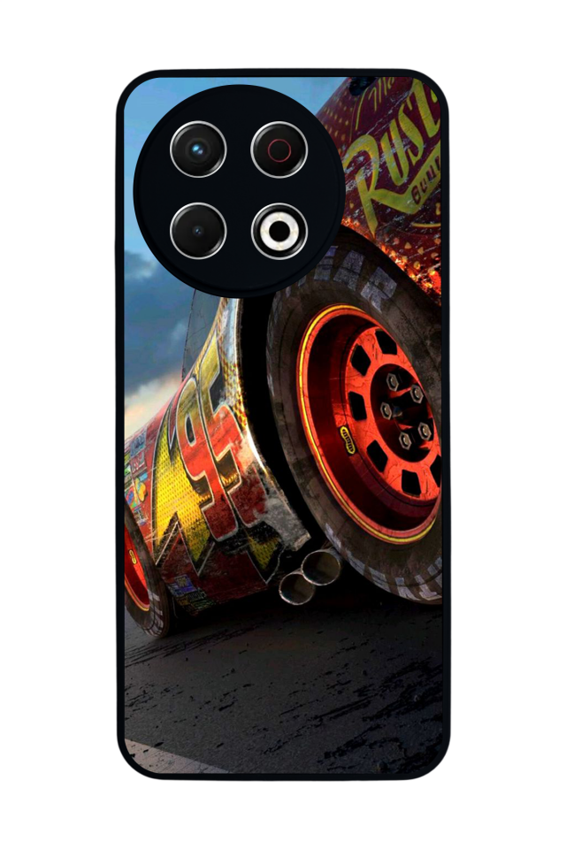 Tecno Spark 30 Pro Uyumlu Şimsek McQueen Tasarımlı Glossy Premium Kılıf