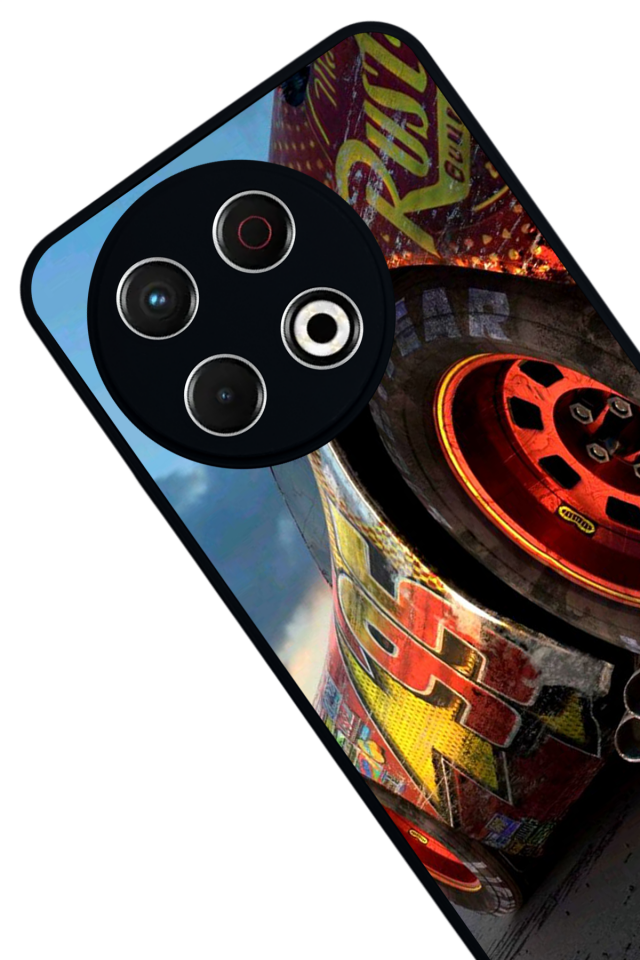 Tecno Spark 30 Pro Uyumlu Şimsek McQueen Tasarımlı Glossy Premium Kılıf