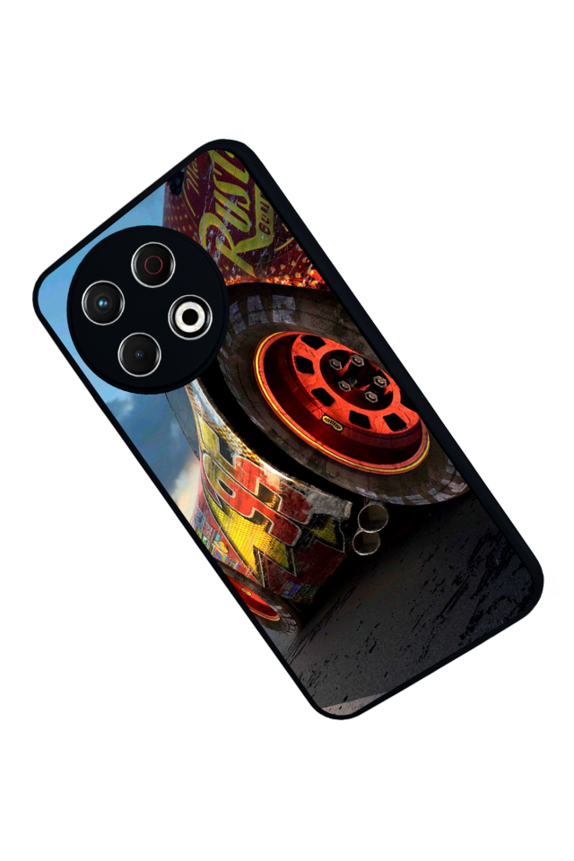 Tecno Spark 30 Pro Uyumlu Şimsek McQueen Tasarımlı Glossy Premium Kılıf