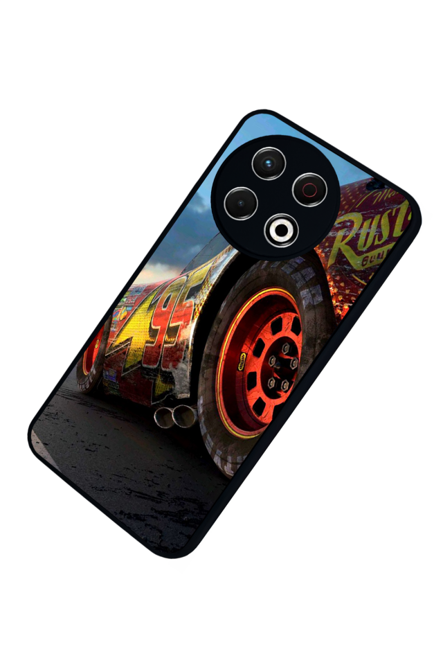 Tecno Spark 30 Pro Uyumlu Şimsek McQueen Tasarımlı Glossy Premium Kılıf