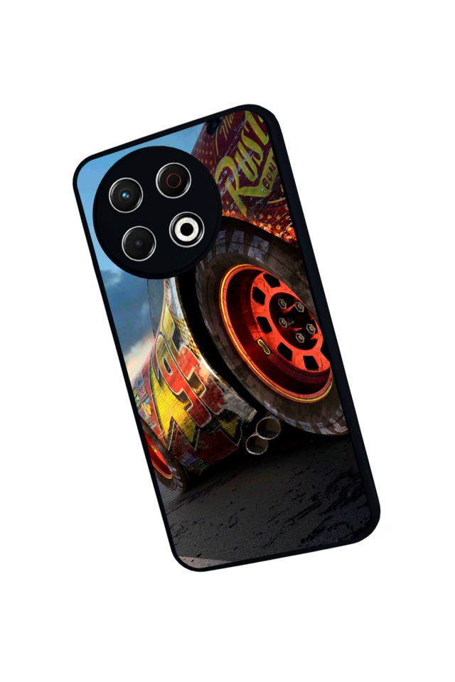 Tecno Spark 30 Pro Uyumlu Şimsek McQueen Tasarımlı Glossy Premium Kılıf