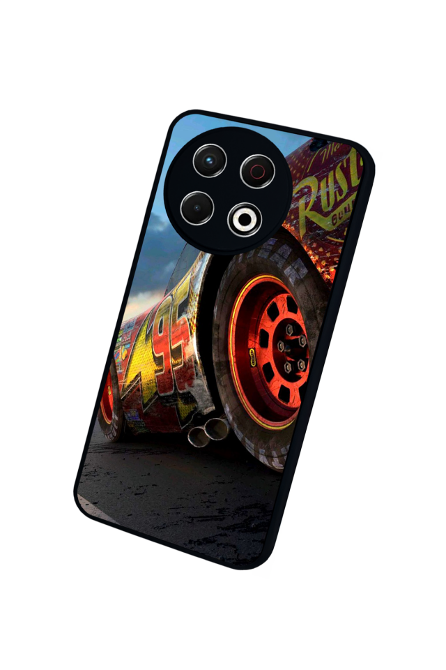 Tecno Spark 30 Pro Uyumlu Şimsek McQueen Tasarımlı Glossy Premium Kılıf